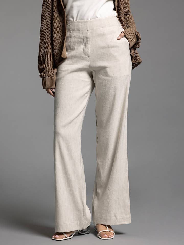 Weekend Los Angeles - Wholesale Pants - Women's - Straight Cut Linen Pants - LUNA PANTS