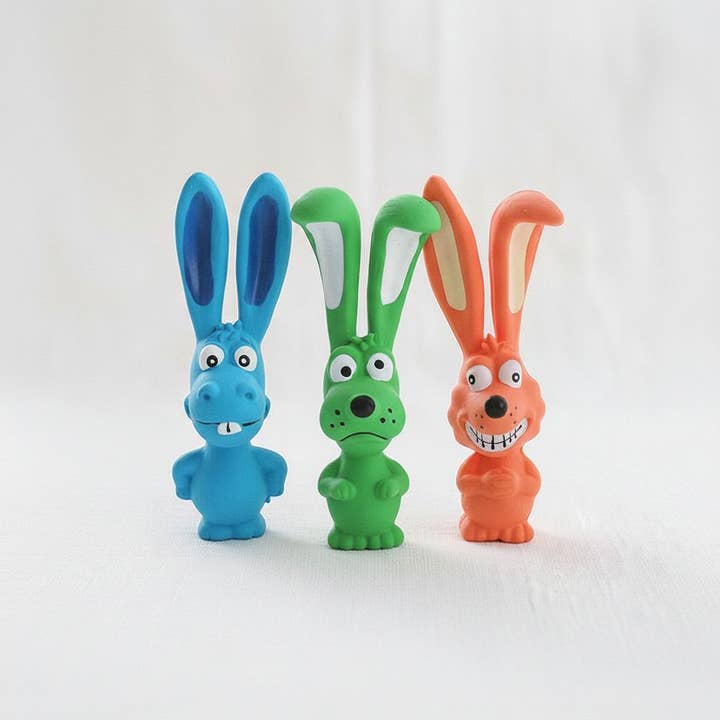 Interactive Plush Rabbit Squeaky Toy for Dogs and other Purchase wholesale rabbit toy. Free returns & net 60 terms on Faire trending on Faire.