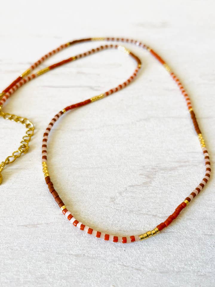 Pärlhalsband i rostfritt stål, choker C034 för wholesale av Atelline