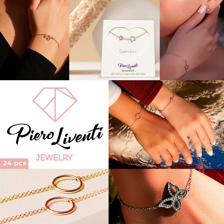 Everyday Bracelets - 24 Pc Assortment for wholesale by Liventi Jewelry