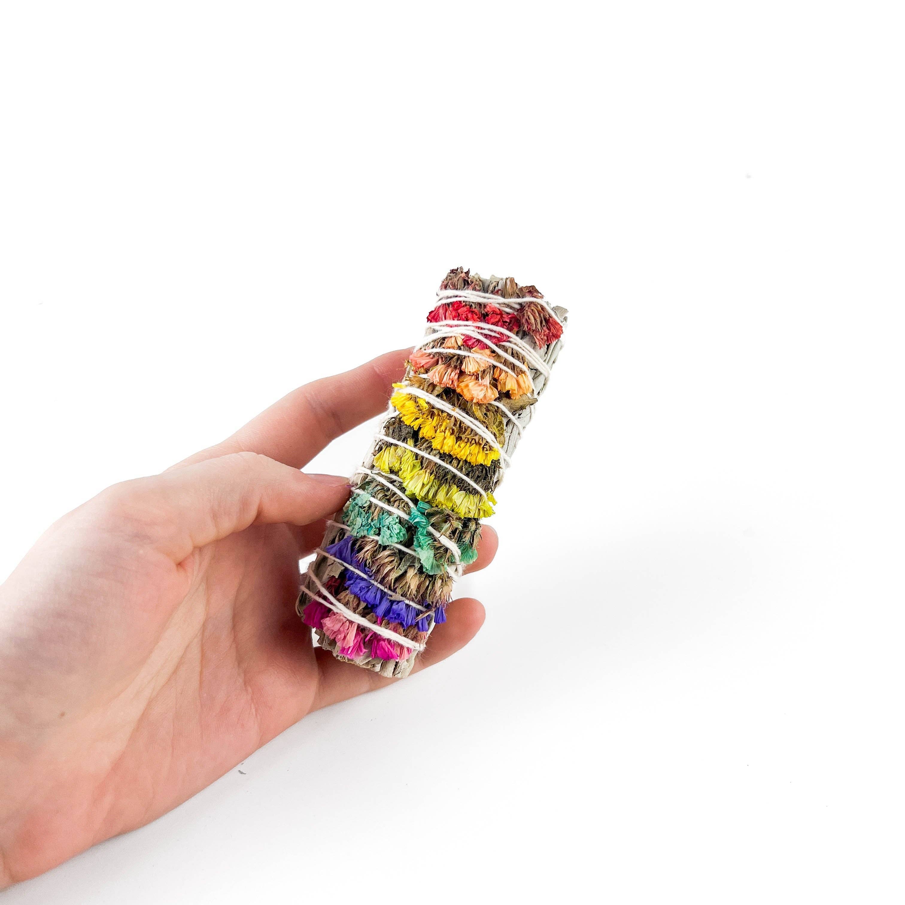 GREENROOTS USA LLC - Wholesale Sage Bundle - 7 Chakra Sinuata Flower White Sage 4" Organic Grown In Cali2