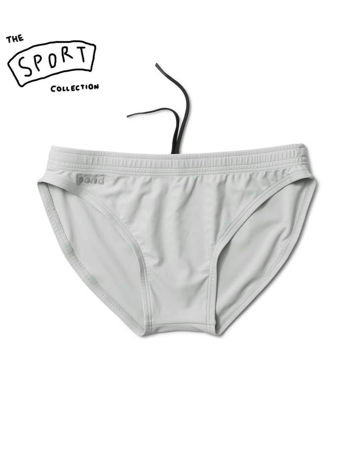 POND3 Sport Swim Brief '25 Grey Haze for wholesale by Pond