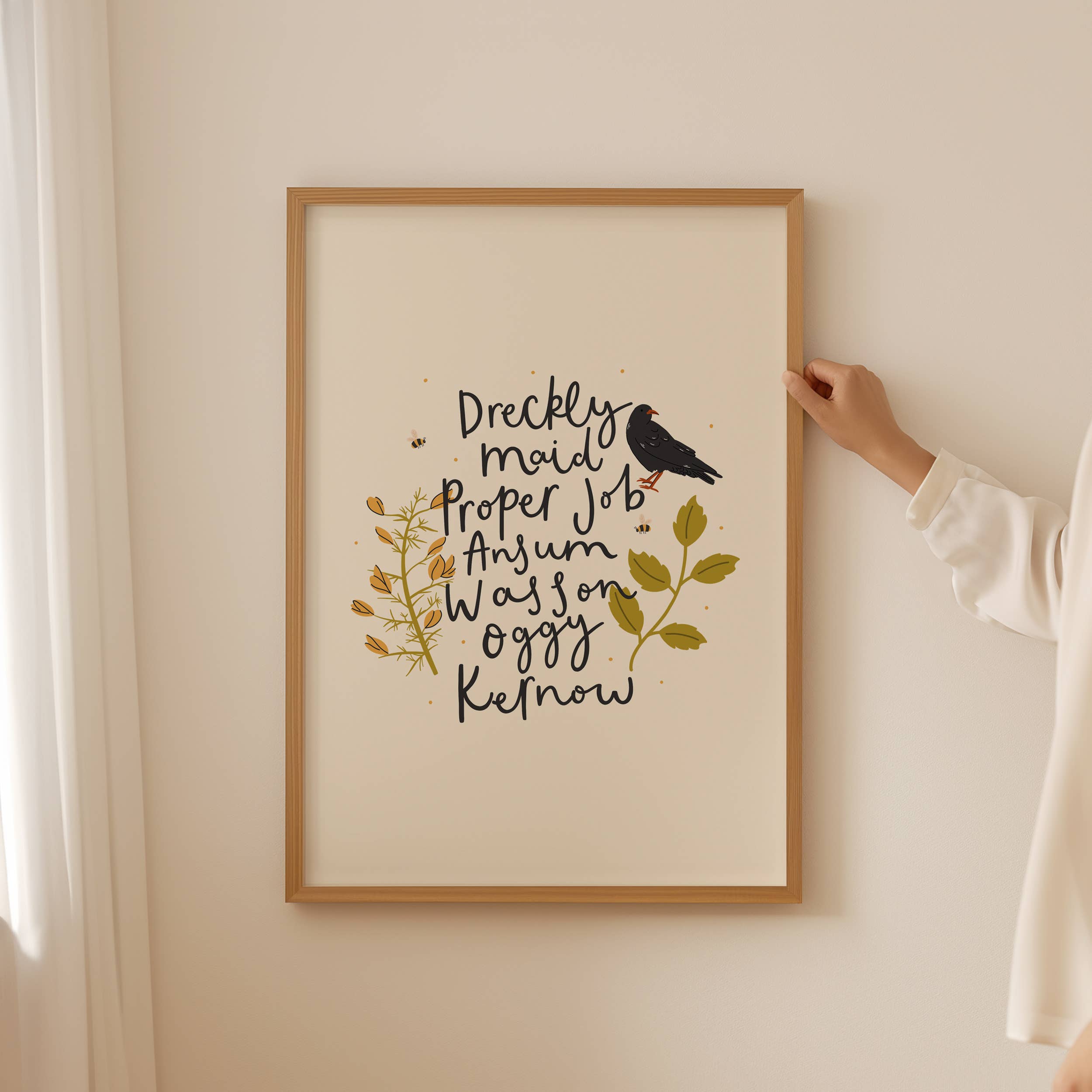 Abbie Imagine – wholesale Art print – Cornish Words Print | Illustrated Cornwall Print3