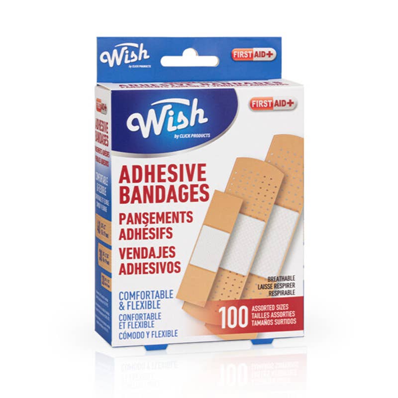 Deluxe Import Trading - Wholesale First Aid Kit - Wish Bandage 100CT
