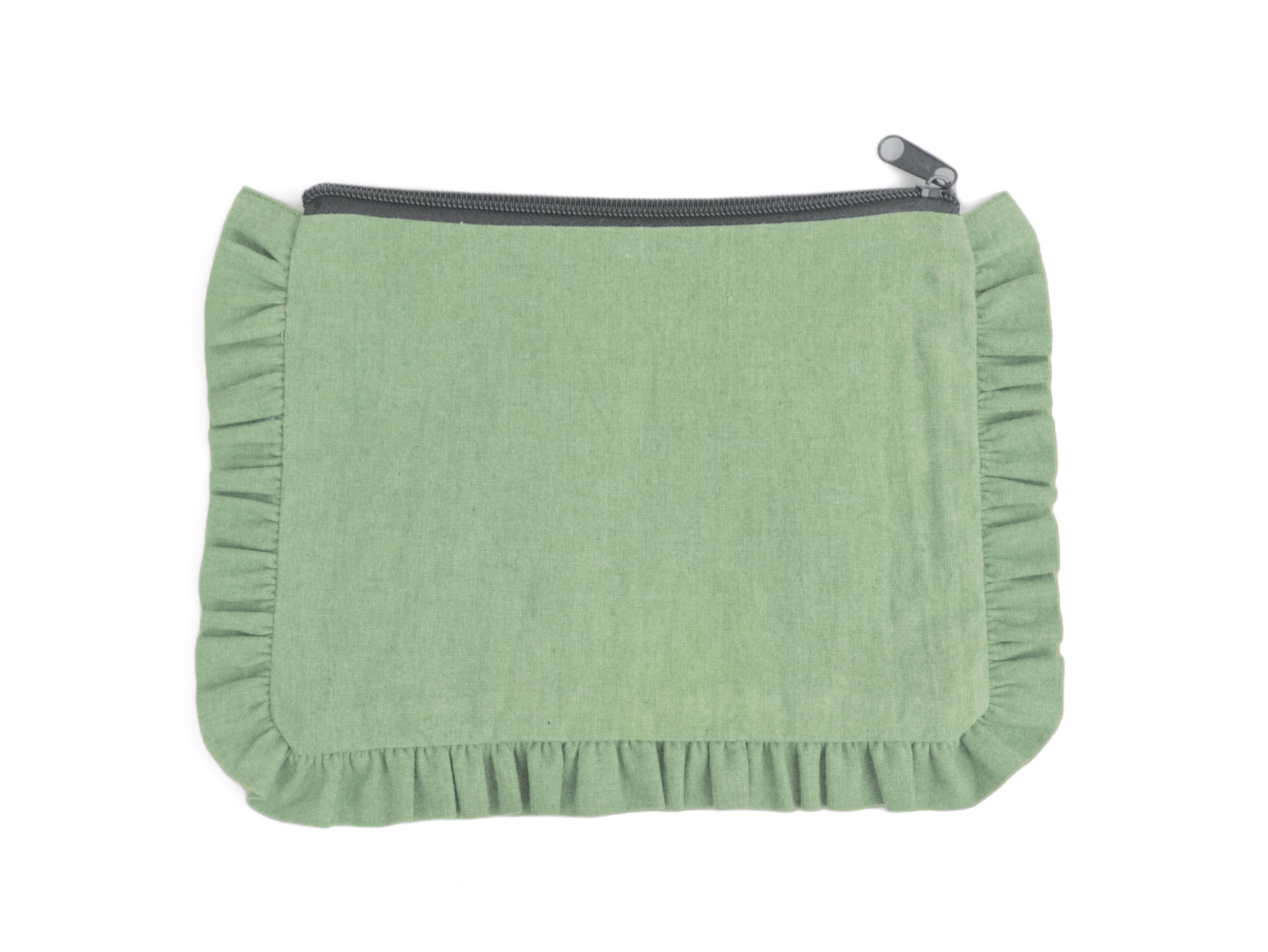 House of Kraft - Wholesale Pouch - Women's - Canvas Ruffle Pouches | Canvas Travel Pouches | Zipper Pouch26