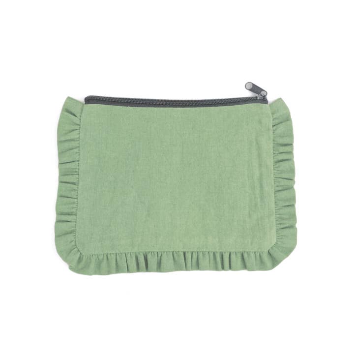 House of Kraft - Wholesale Pouch - Women's - Canvas Ruffle Pouches | Canvas Travel Pouches | Zipper Pouch26