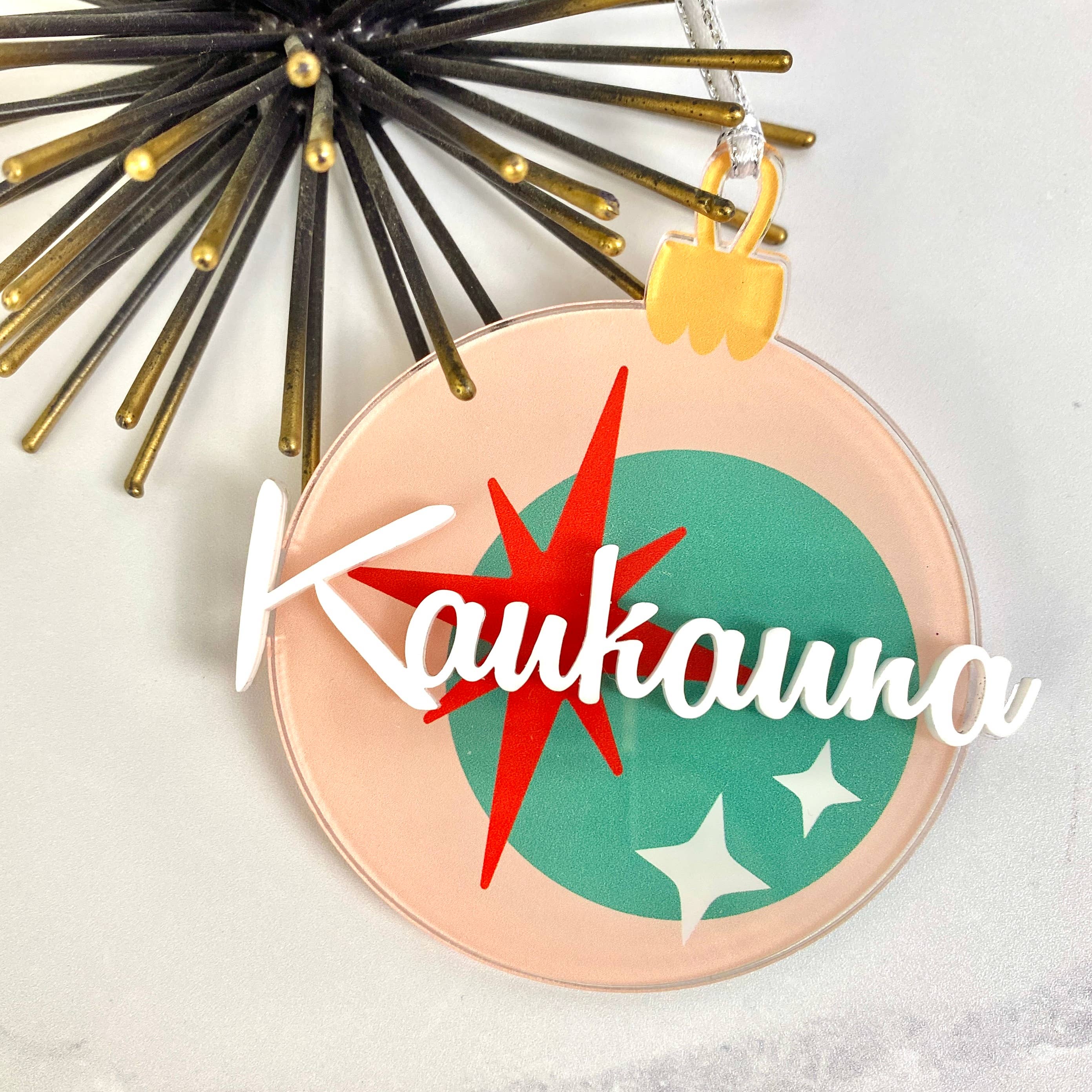 Atomic Kraftworks - Wholesale Ornament - Vintage Bauble Customizable [Your City] Ornament11