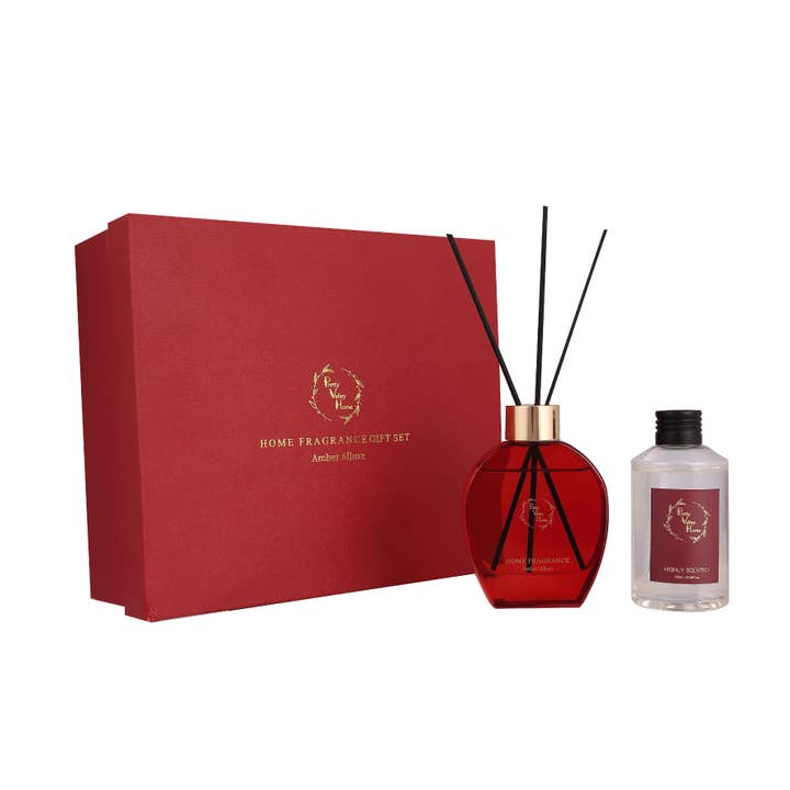 RED ALLURE DIFFUSER GIFT BOX SET for wholesale by Pretty Valley Home