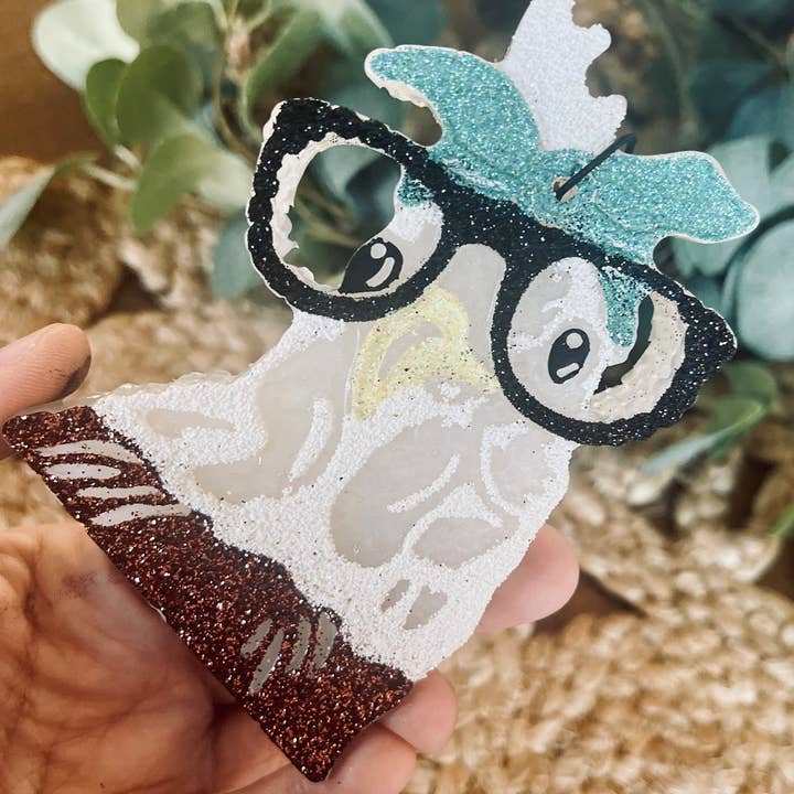 Stay Fresh’ies Air Fresheners - Wholesale Car Freshener - Women's - Chicken with Glasses Car Freshie