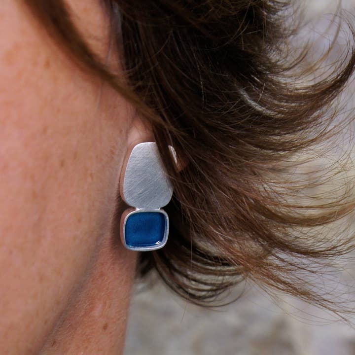 Pendientes de plata grandes BALI para venta al por mayor de Tass Joies España