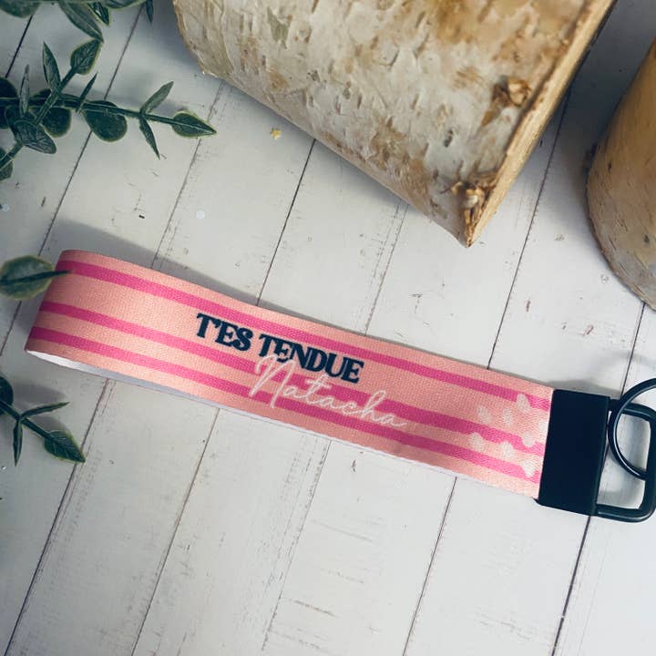 Porta-chaves de fita colorida humor e ternura-tensa Natacha por atacado de La vie en magenta