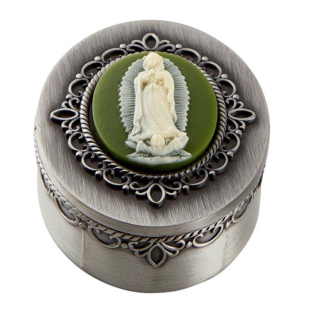 Christian Brands Catholic - Wholesale Decorative Box - Our Lady Of Guadalupe Cameo Rosary Box0