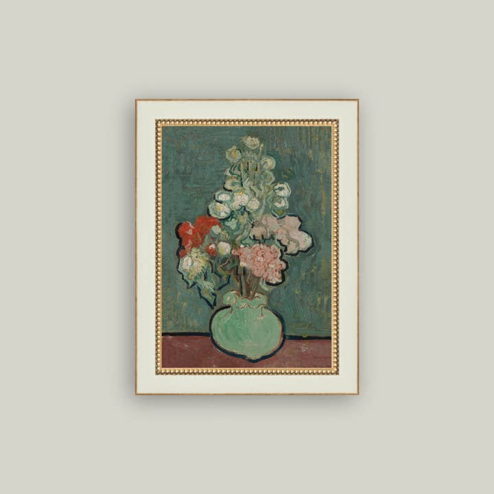 Petal Lane Home - Wholesale Art Print - Green Vase Framed Antique Art