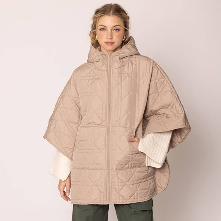 Puffer Cape Poncho for wholesale by Sensibling Corp.