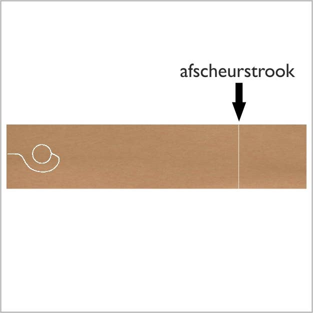 Mini Art Products - Wholesale Gift Tag Label - Price tags - Kraft - 130mm x 28mm - 500 pieces0