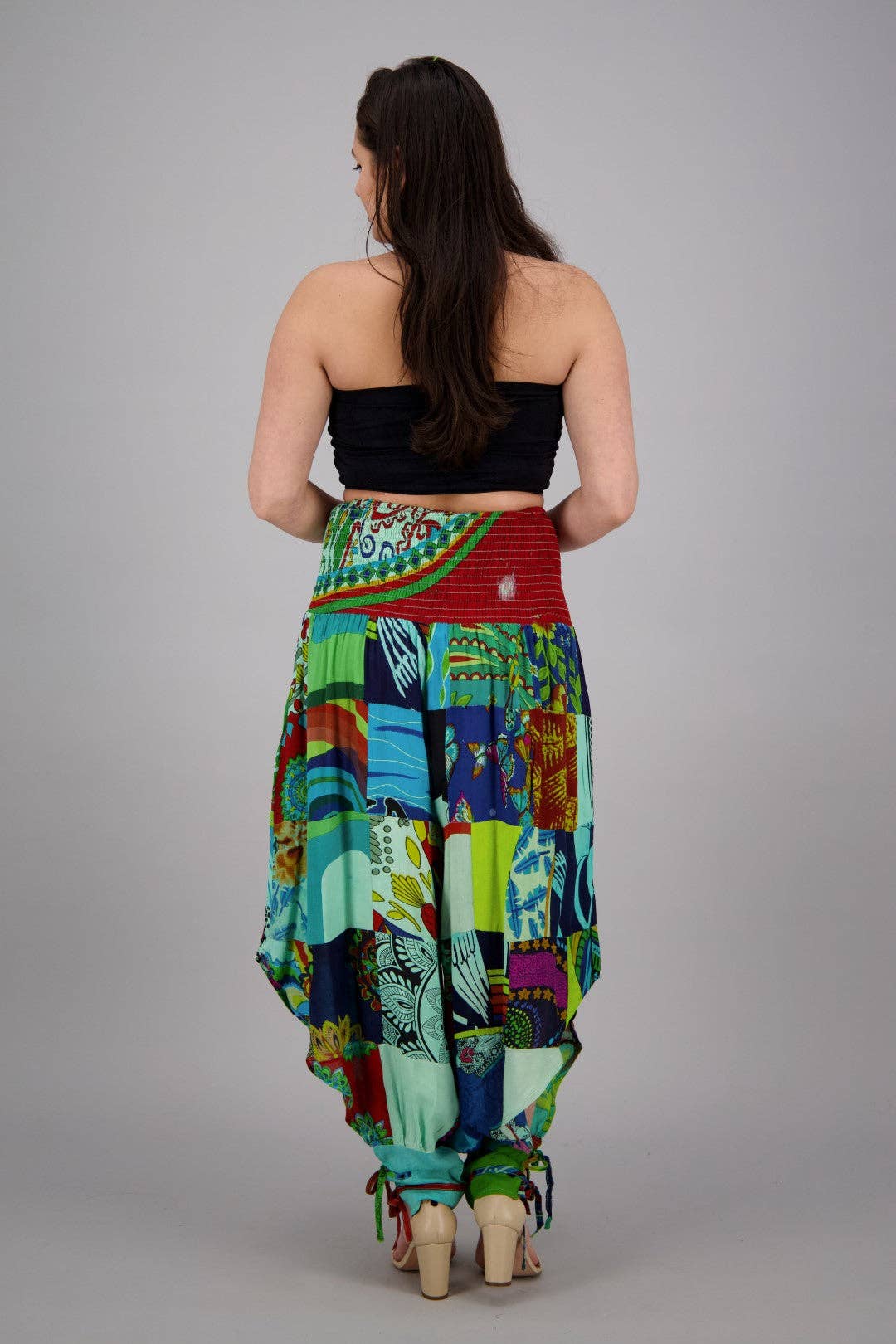 Colores surtidos Pantalones Harem Patchwork PAT-3291 de venta al por mayor en Faire9