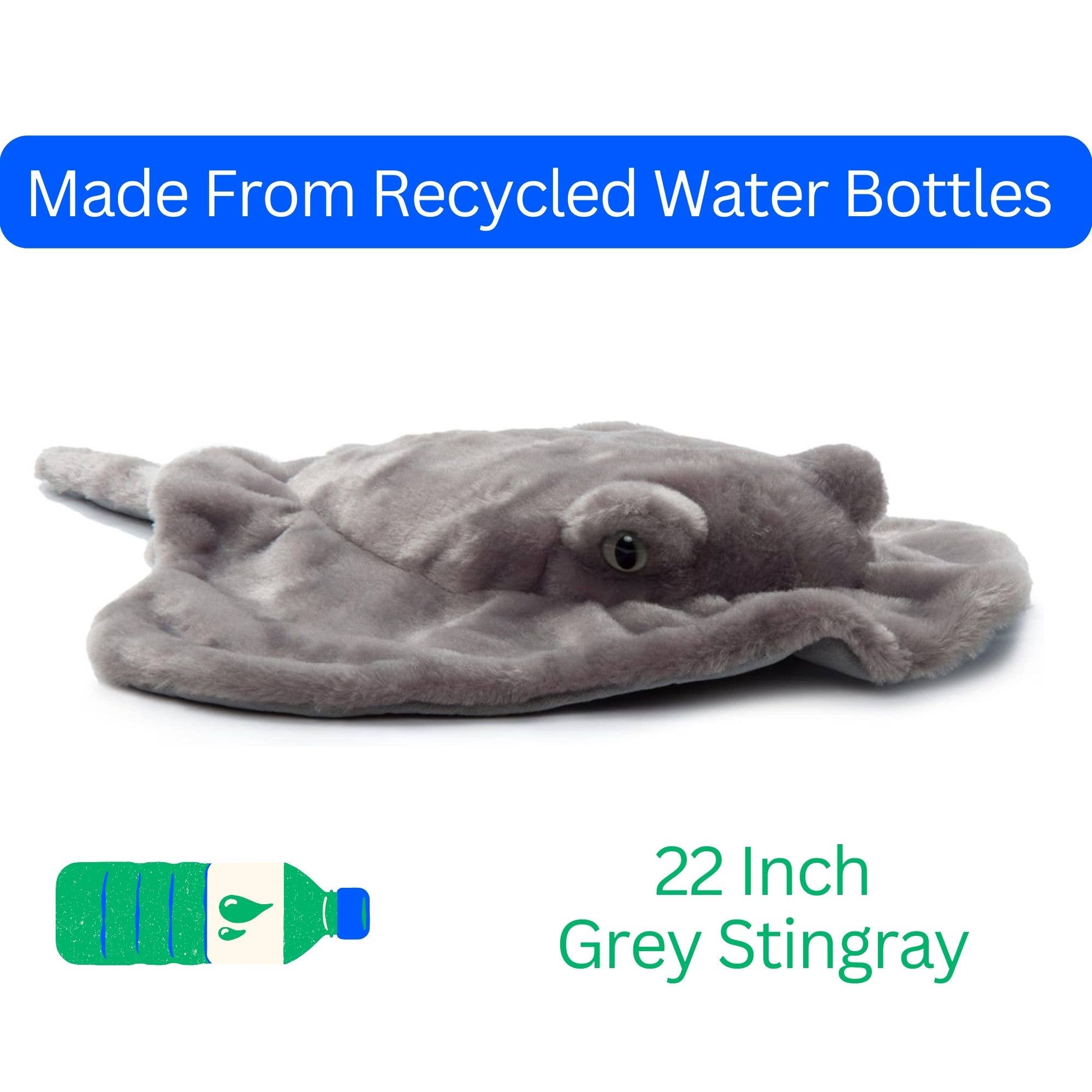 The Petting Zoo – wholesale Stuffed/plush toy – Kids & baby – 22" (56cm) Stingray Grey Sea Life2