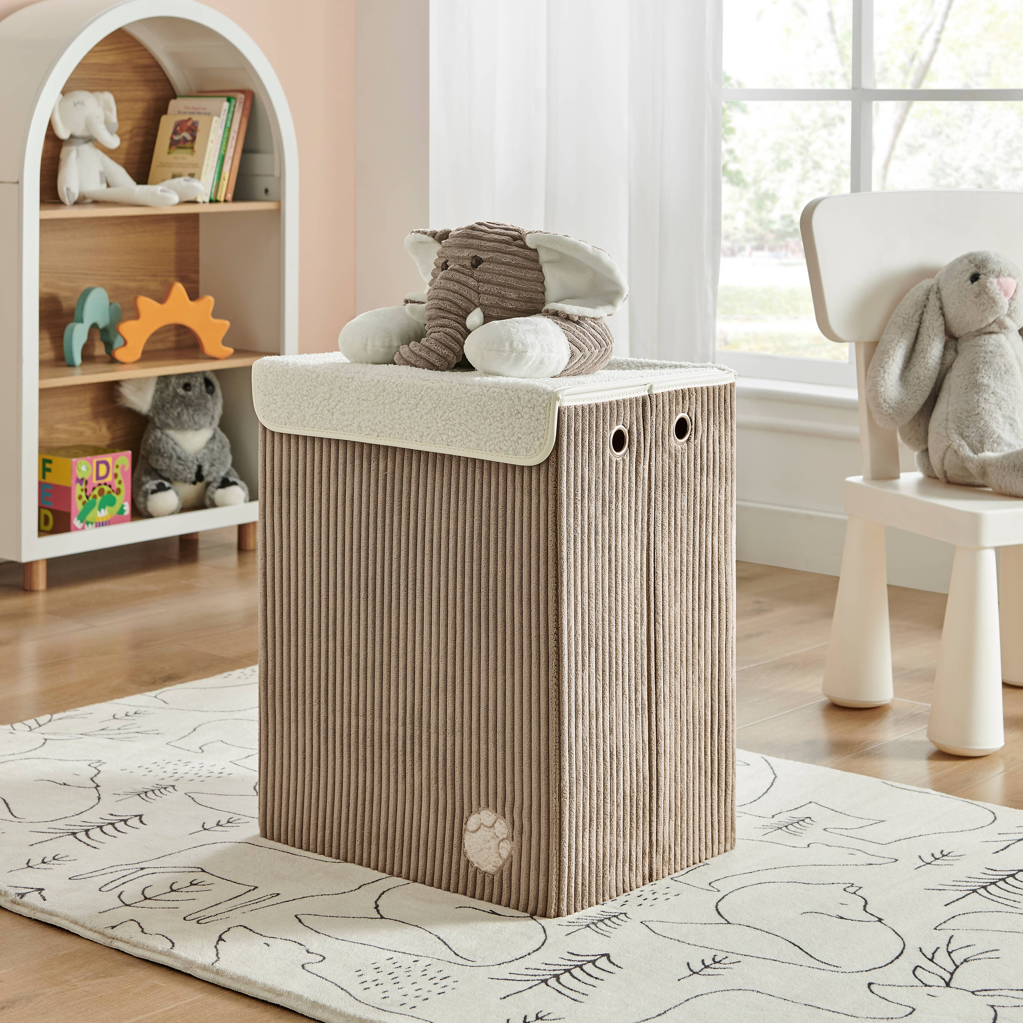 Danya B - Wholesale Laundry Hamper - Collapsible Corduroy Kids Plush Laundry Hamper Toy Storage19