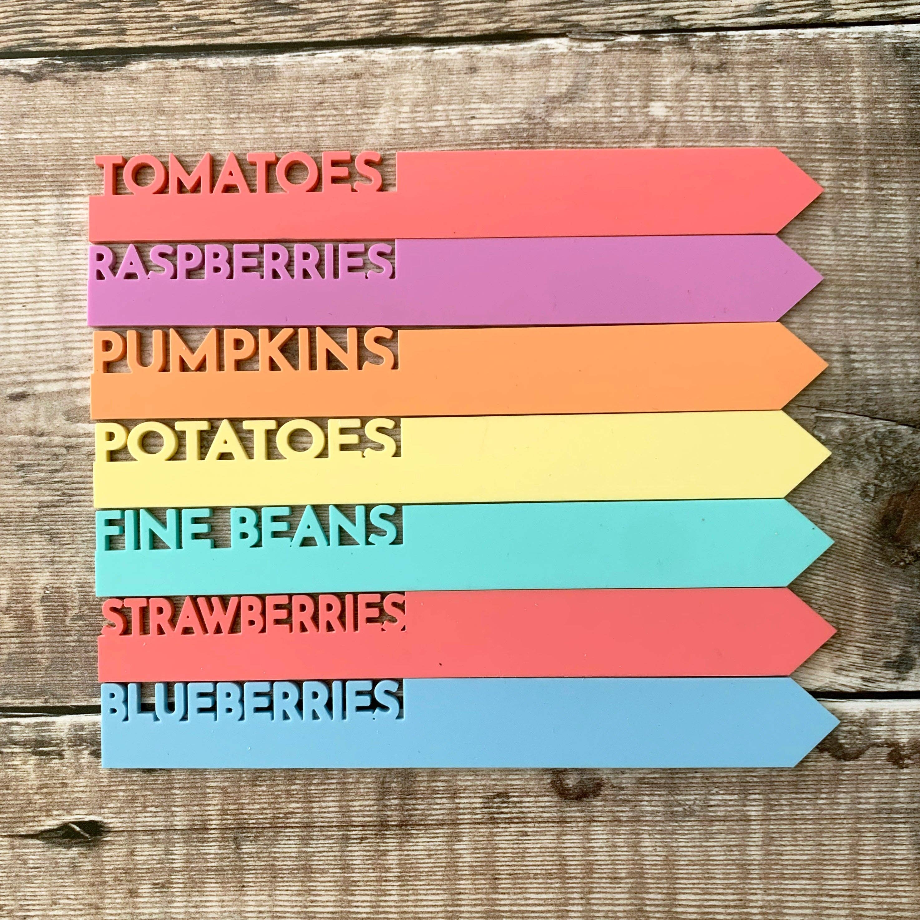 Parkin & Lewis - Wholesale Garden/Lawn Stake - Pastel Fruit and Vegetable Plant Labels1