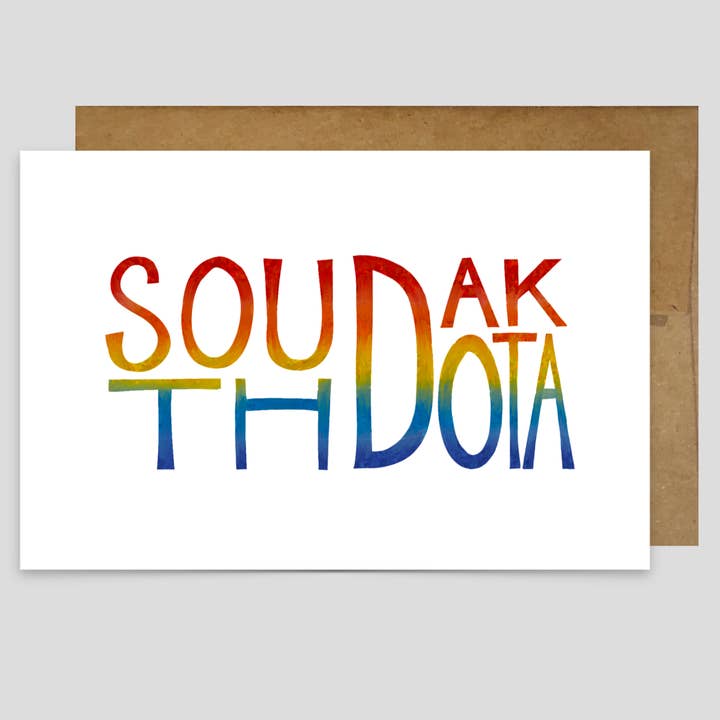 Dakota do Sul Cartas Coloridas - Cartão de Saudação por atacado de Kevin & Kaia