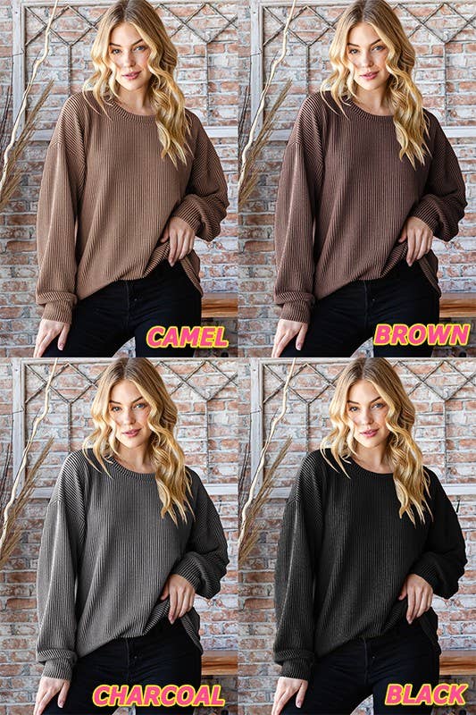 HEIMISH - Wholesale Tunic - Women's - ET7470-10 PUFF SLEEVE SOLID15