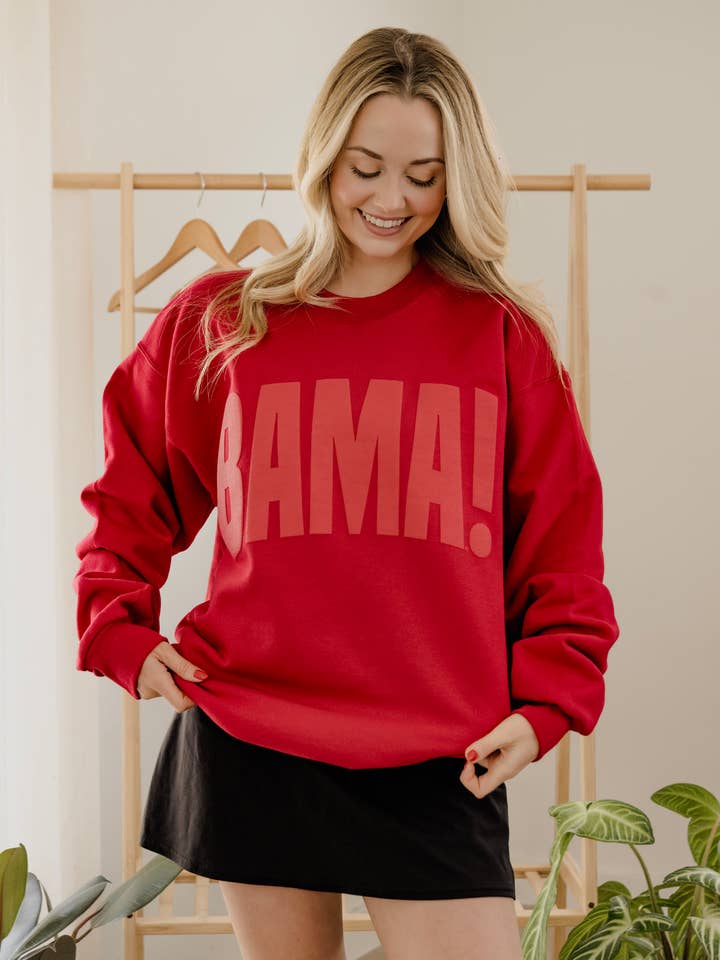 Alabama Crimson Tide Mono Puff Ink Crimson Sweatshirt for wholesale by LivyLu