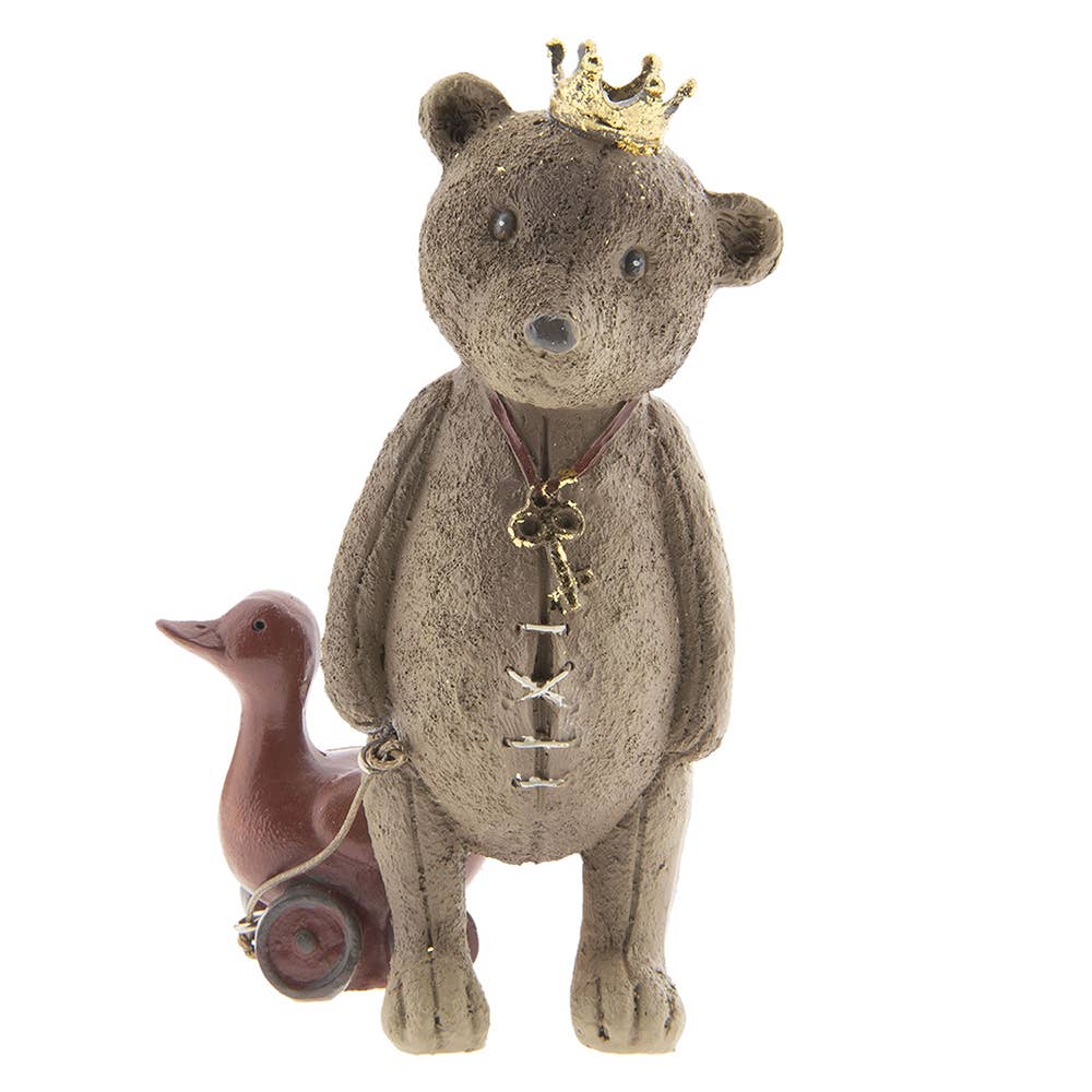 Clayre & Eef - Wholesale Decorative Figurine - 6PR2404 Figurine Bear 13 cm Brown Polyresin Bear Home1