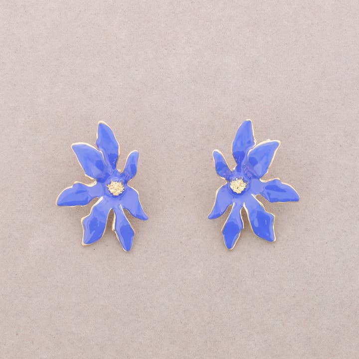 La Cuerda De Sol - Wholesale Dangle Earrings - Enamel Metal Flower Pressure Earrings
