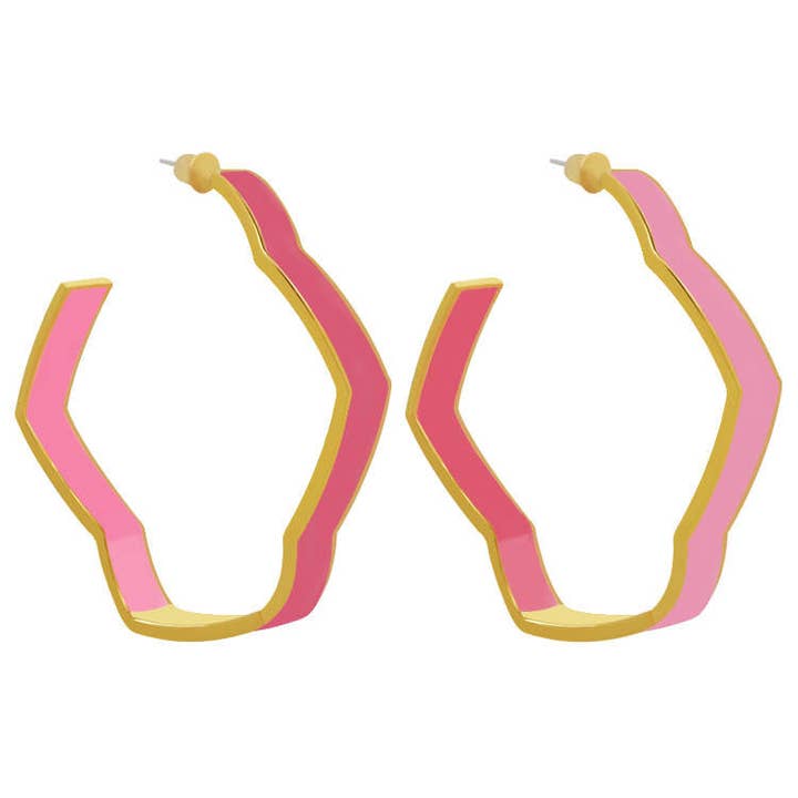 Zig Zag Earrings - Pinks for wholesale by QuayL Designs