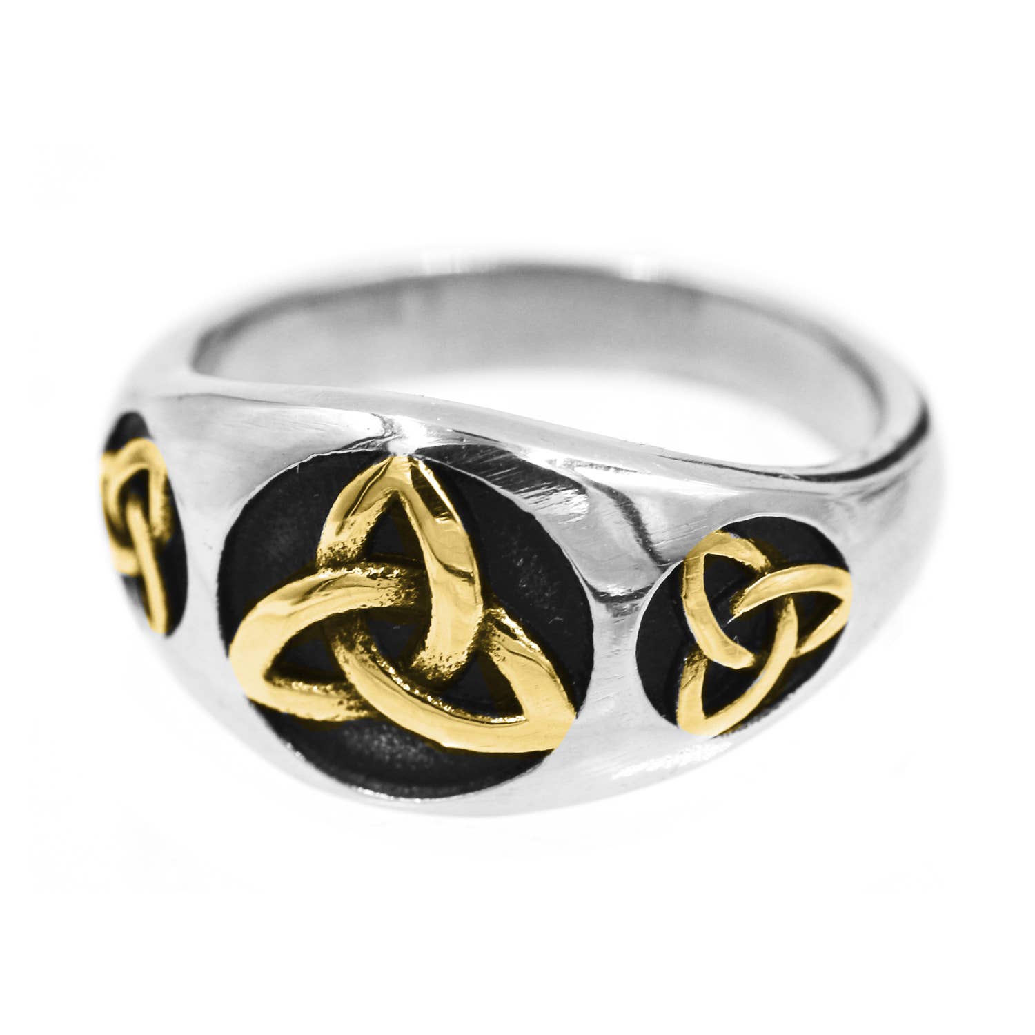 Awaken - Wholesale Band/Stacked Ring - Intersected Curved Triangle Ring-A-5260