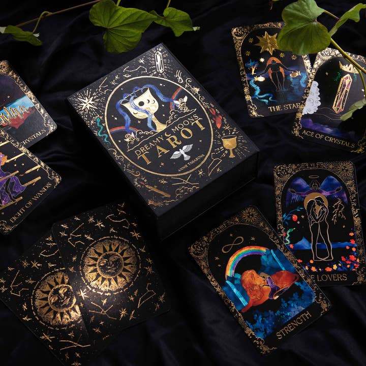 DreamyMoons - Wholesale Tarot Cards - Dreamy Moons Tarot with Gold Foil Detailing