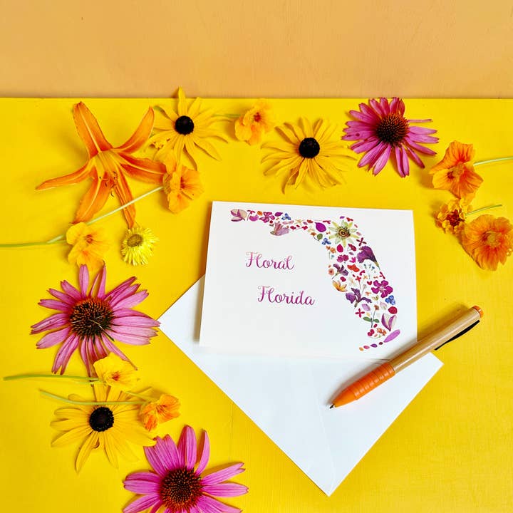 Tarjeta de felicitación floral de Florida para venta al por mayor de FloreOrganicBotanics