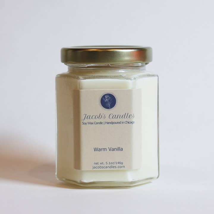 Varm vanilj | Handhällt Sojakvax ljus för wholesale av Jacob’s Candles
