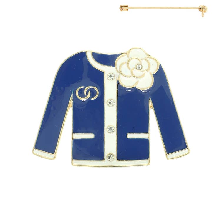 SP Sophia Collection - Wholesale Brooch - Fashionista Flower Cardigan Brooch Pin