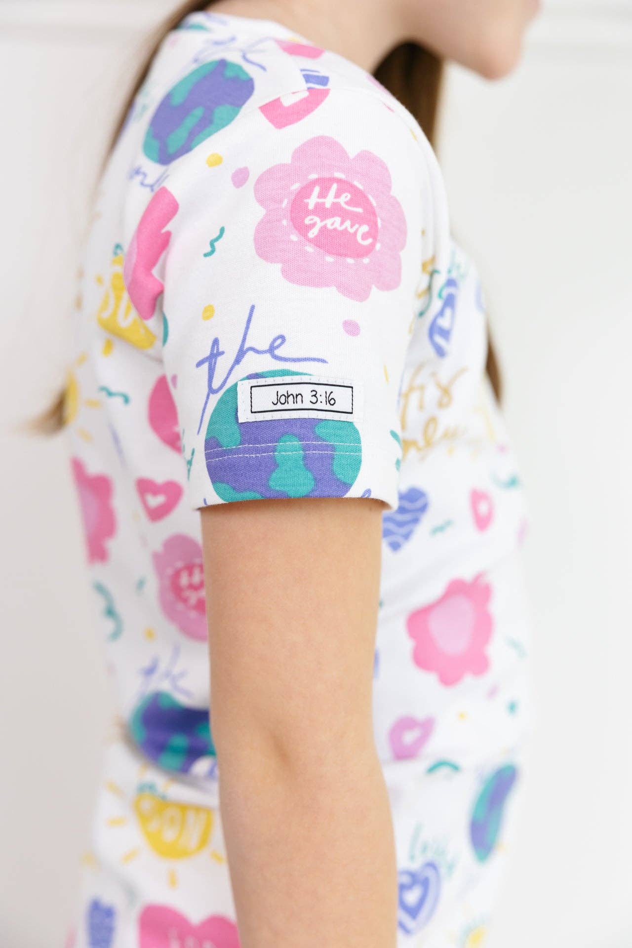 Holy Pals - Wholesale Sleepwear Set - Kids - For God So Loved The World PJ Shorts Set Cotton1