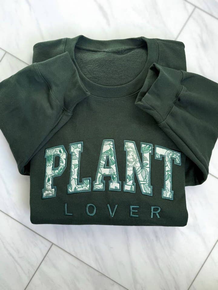 Botanically Insane - Wholesale Sweatshirt - Unisex - Plant Lover Embroidered Crewneck Sweatshirt1