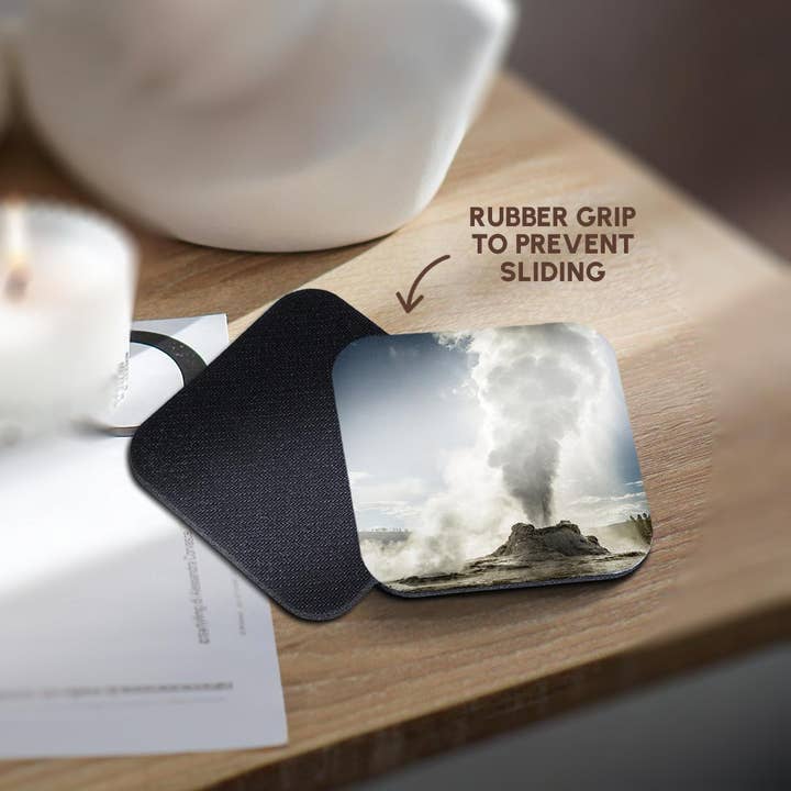 3dRose - Wholesale Coasters - 3dRose, Castle Geyser erupting, Upper Geyser Basin, Yellowstone NP, Wyoming, Coaster10