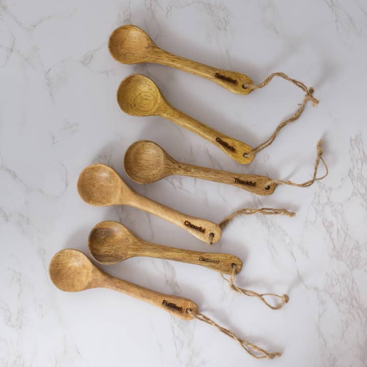 Audrey's Home & Gift - Wholesale Kitchen Spoon - Spoons - Inspirational Words (Pk/06 Ast)