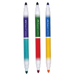 Faber-Castell / Creativity for Kids - Vente Marqueur – enfant et bébé - 12 marqueurs lavables DuoTip pour enfants - 24 couleurs2