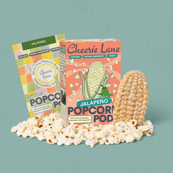 JalapeƱo Popcorn Pod Pack for wholesale by Cheerie Lane