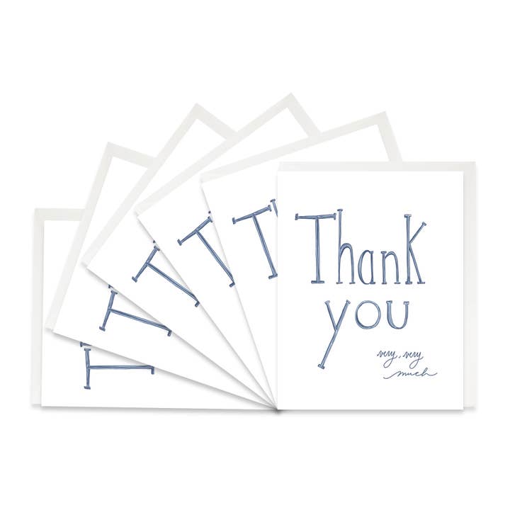 Good Juju Ink – Großhandel Briefpapier-/Postkarten-Set – Vielen Dank, sehr verpackt, Set mit 6 Karten