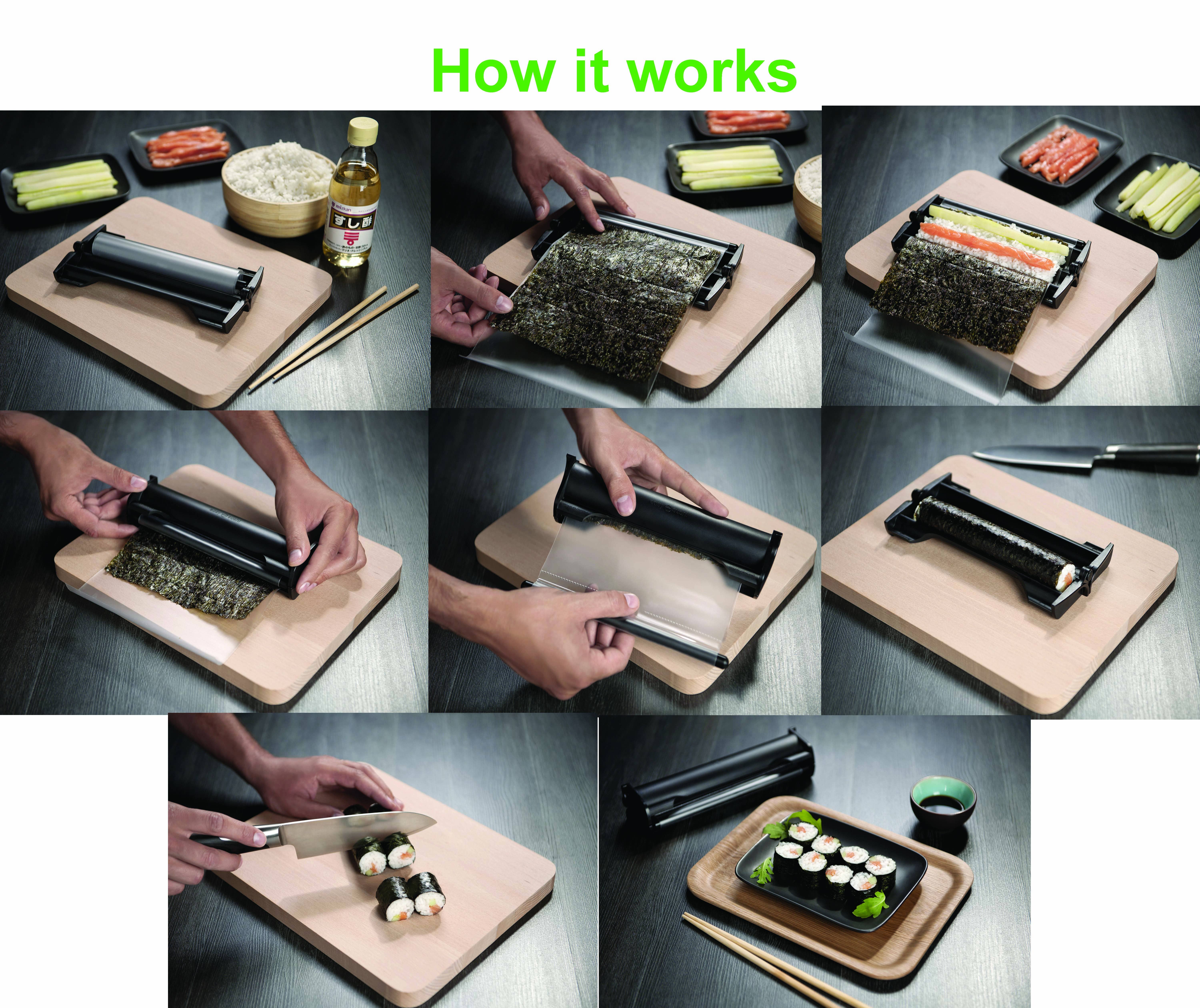 CUISIVIN - Vente Ustensile/gadget de cuisine - Easy Sushi - Outil pour Rouler des Makis Professionnels5