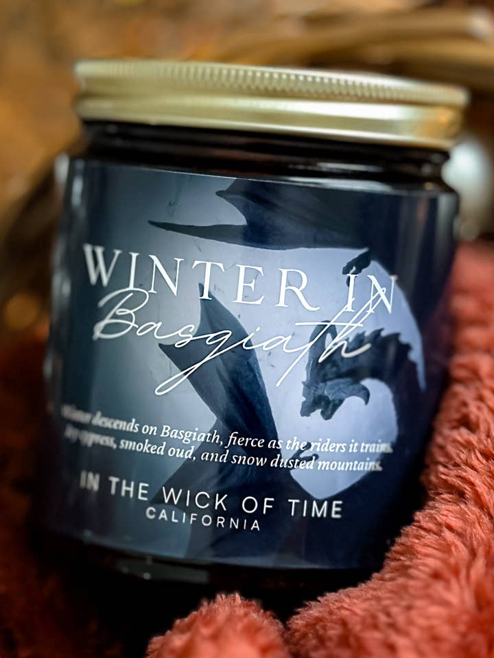 Winter in Basgiath Candle for wholesale by In the Wick of Time