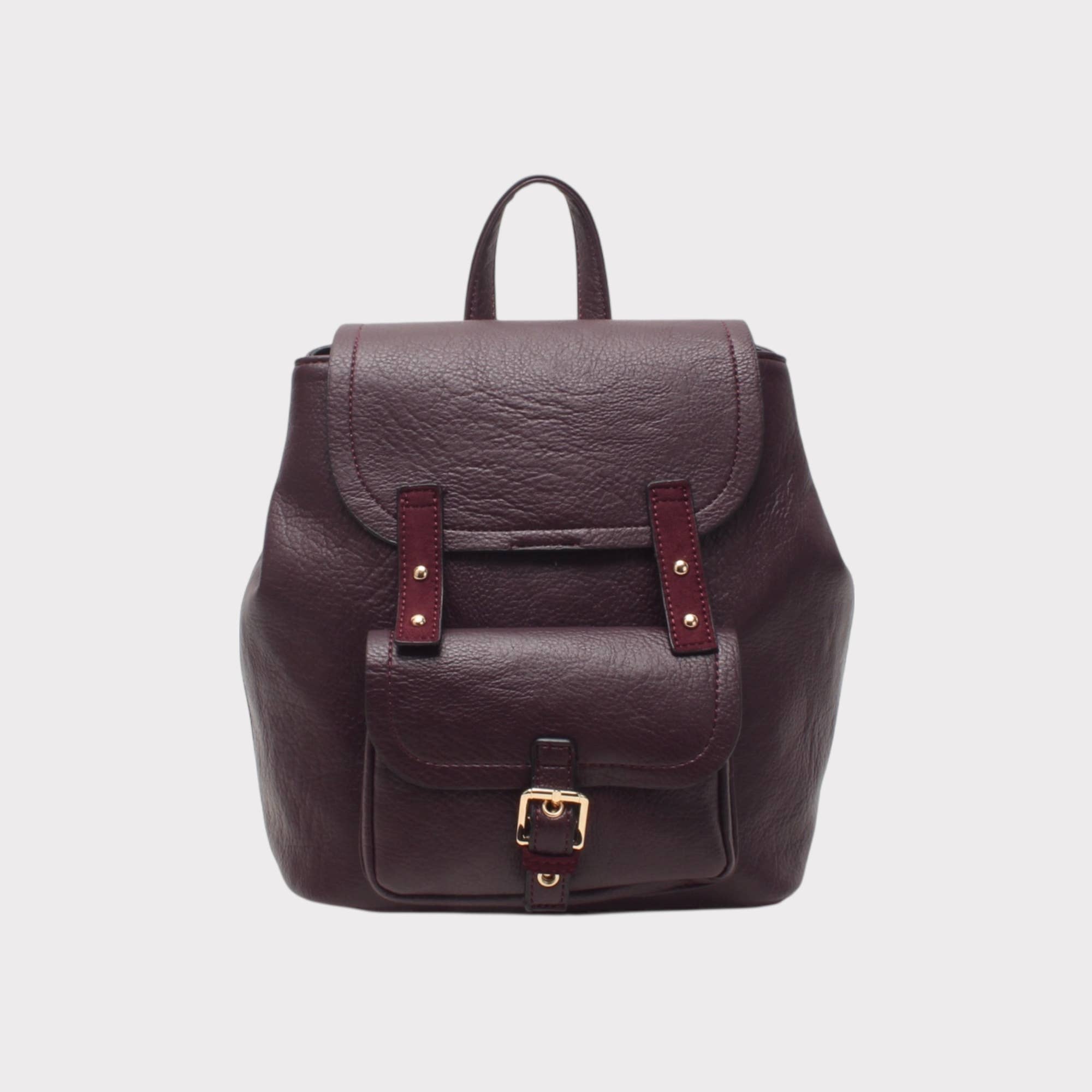 BESTINI - Wholesale Backpack - Women's - Small backpack, magnetic clasp and zipper, with front pocket3