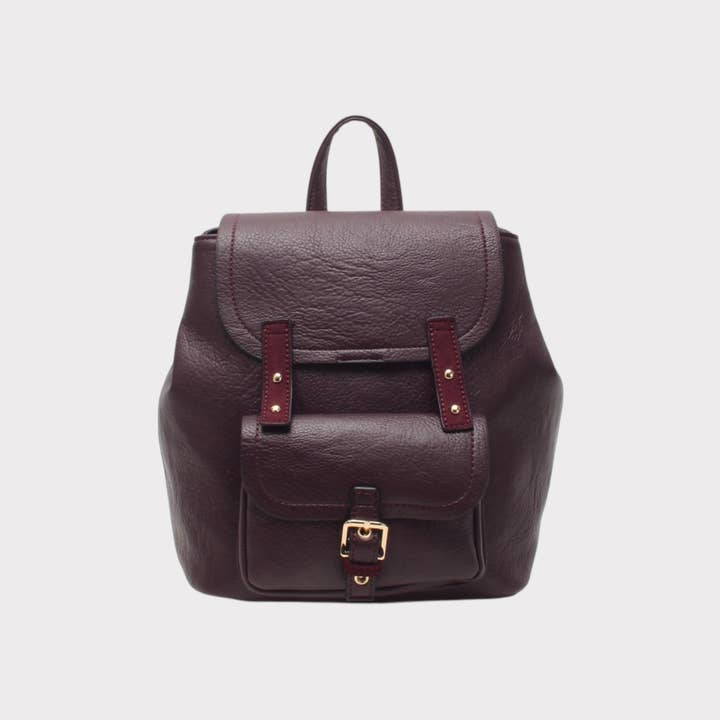 BESTINI - Wholesale Backpack - Women's - Small backpack, magnetic clasp and zipper, with front pocket3