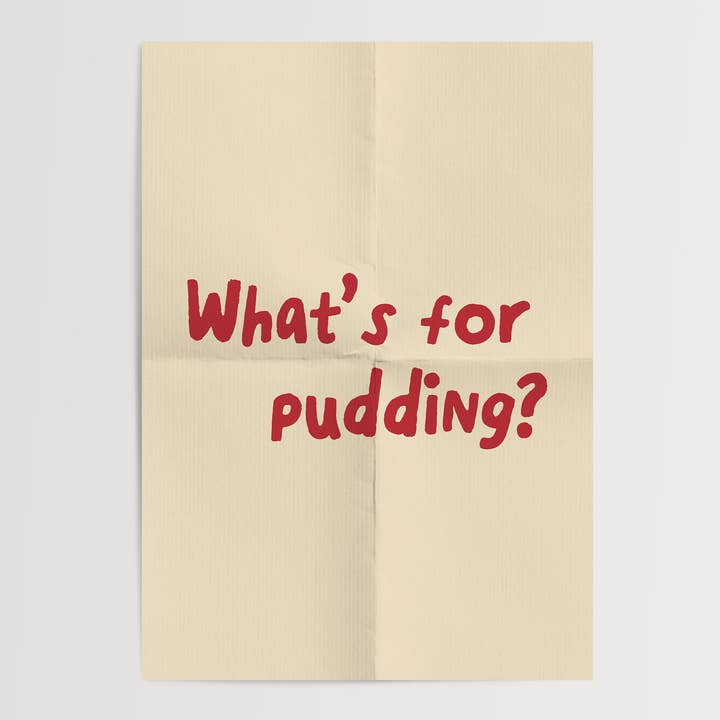 What's For Pudding? Art Print for wholesale by The Shy Zebra Print Company