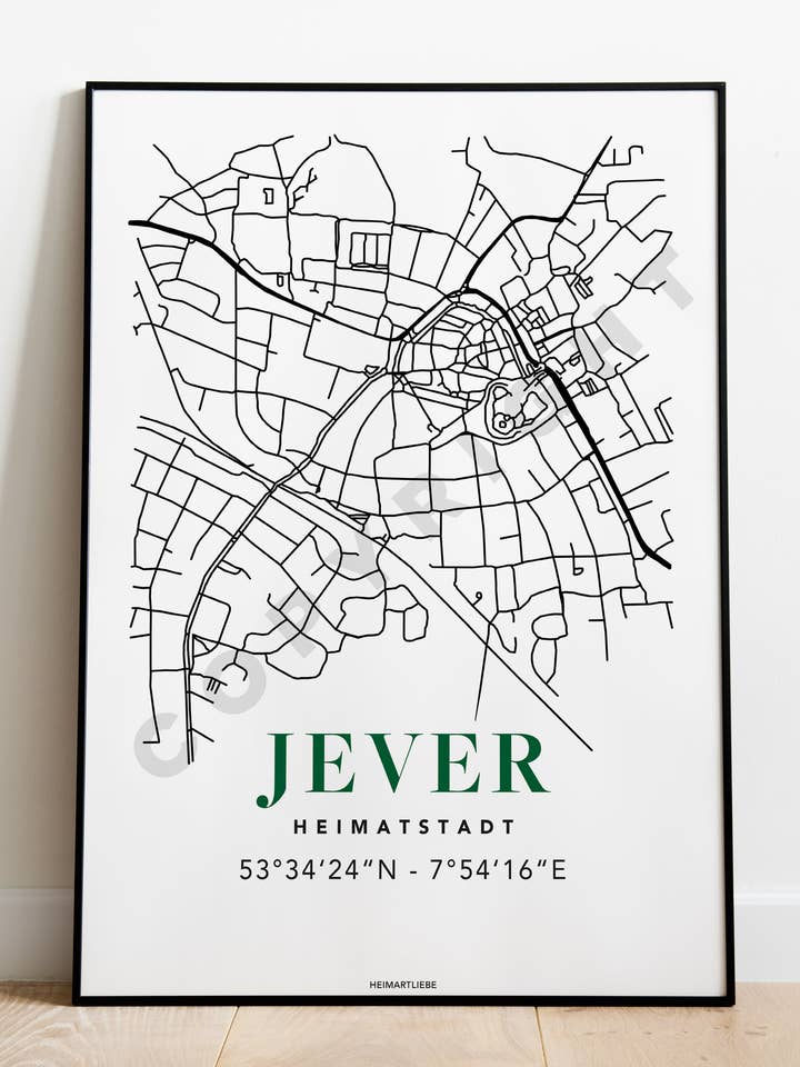 PRINT - MAP JEVER für den Großhandel von HEIMARTLIEBE®