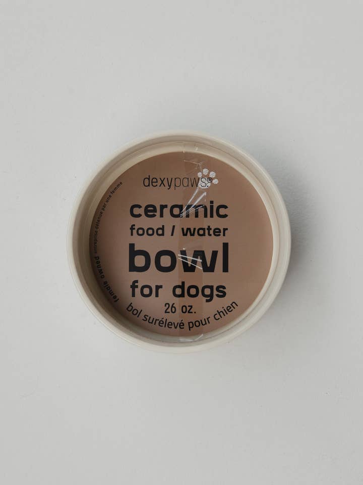 Barks & Bubbles Ceramic Dog Bowl – 26oz/6.3 inches for wholesale by dexypaws