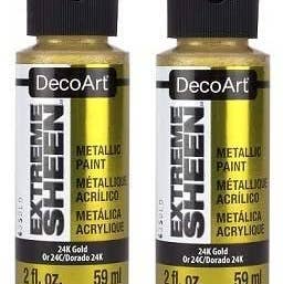 DecoArt 2 ounce, 24K guld Extreme Sheen maling (to pakker) for engroshandel hos Pixiss