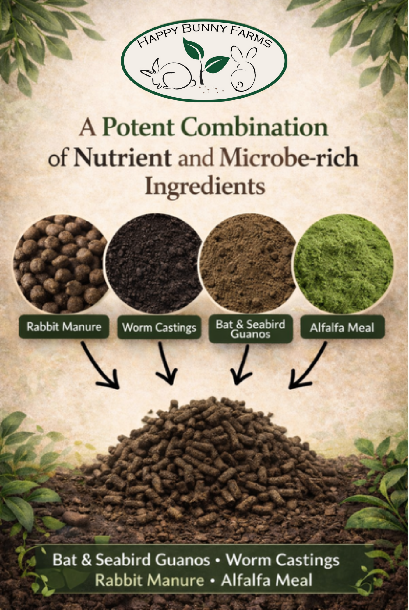 Happy Bunny Farms – wholesale Fertiliser – Soil Revival, Bloom Booster Pellets for Cannabis & Hemp 1